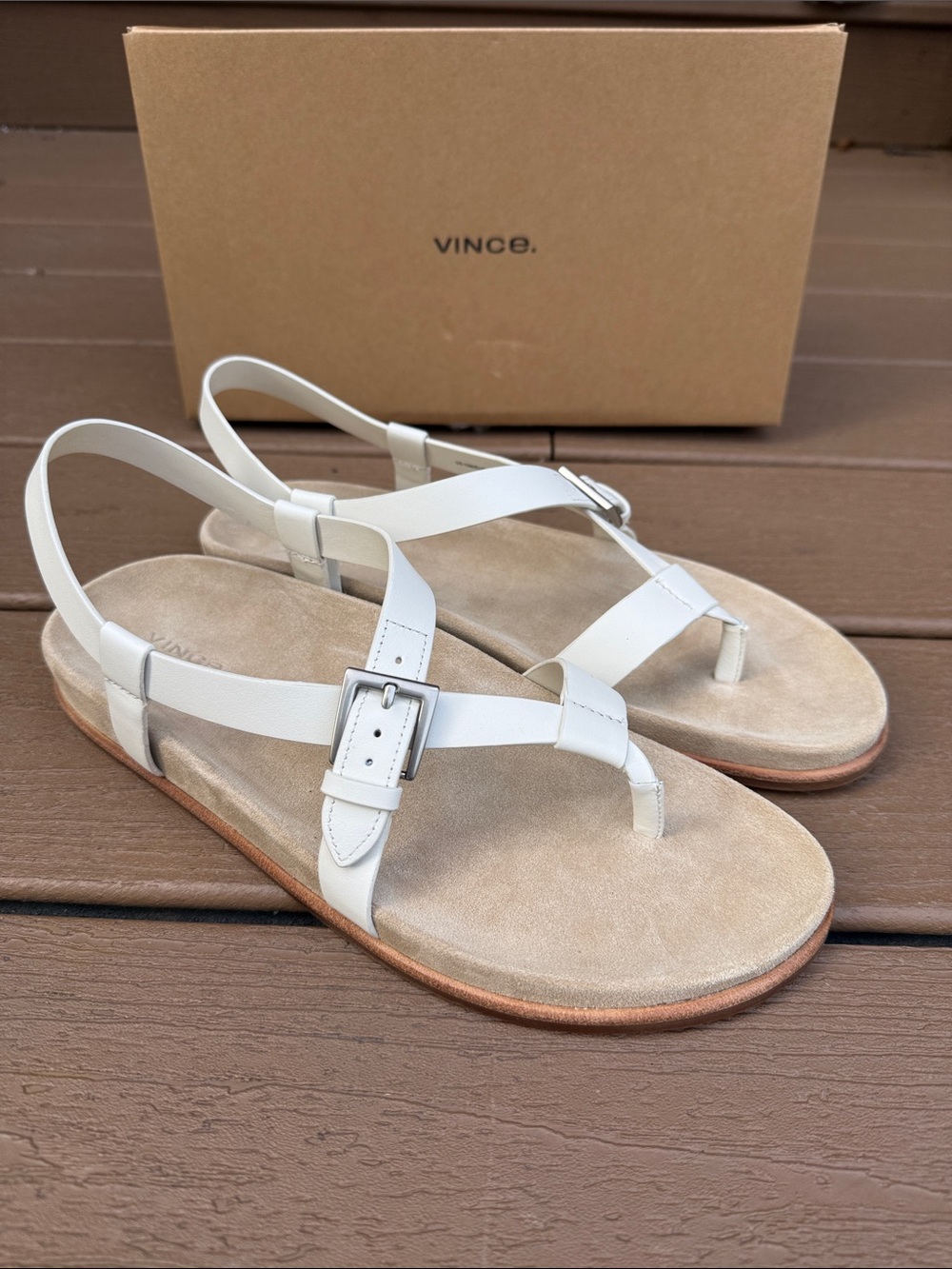 Vince. Franca Sandals White size 10 M New